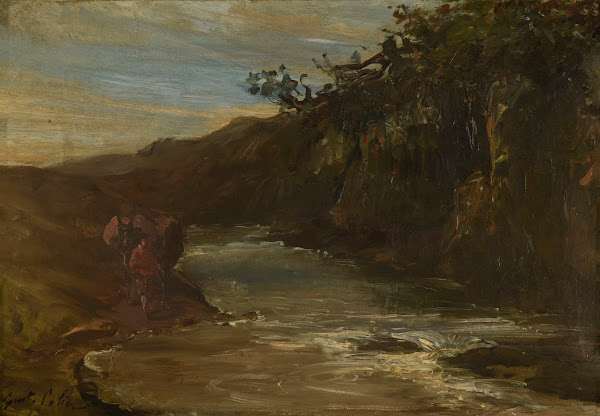 Paysage Le Gué ca 1880