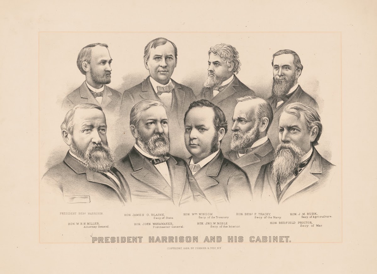 President Harrison and his cabinet 1889