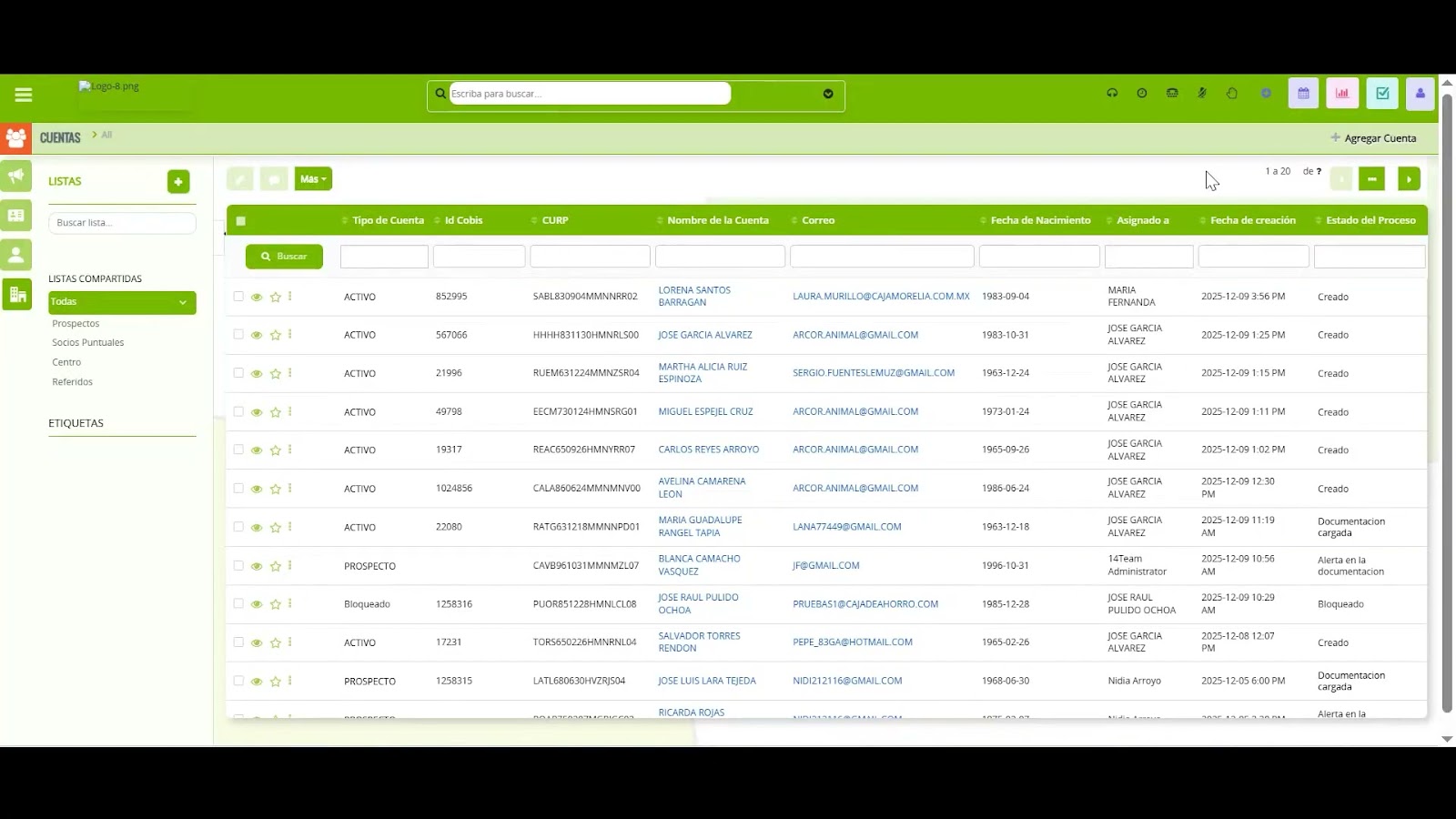 Actualización de Datos desde CRM