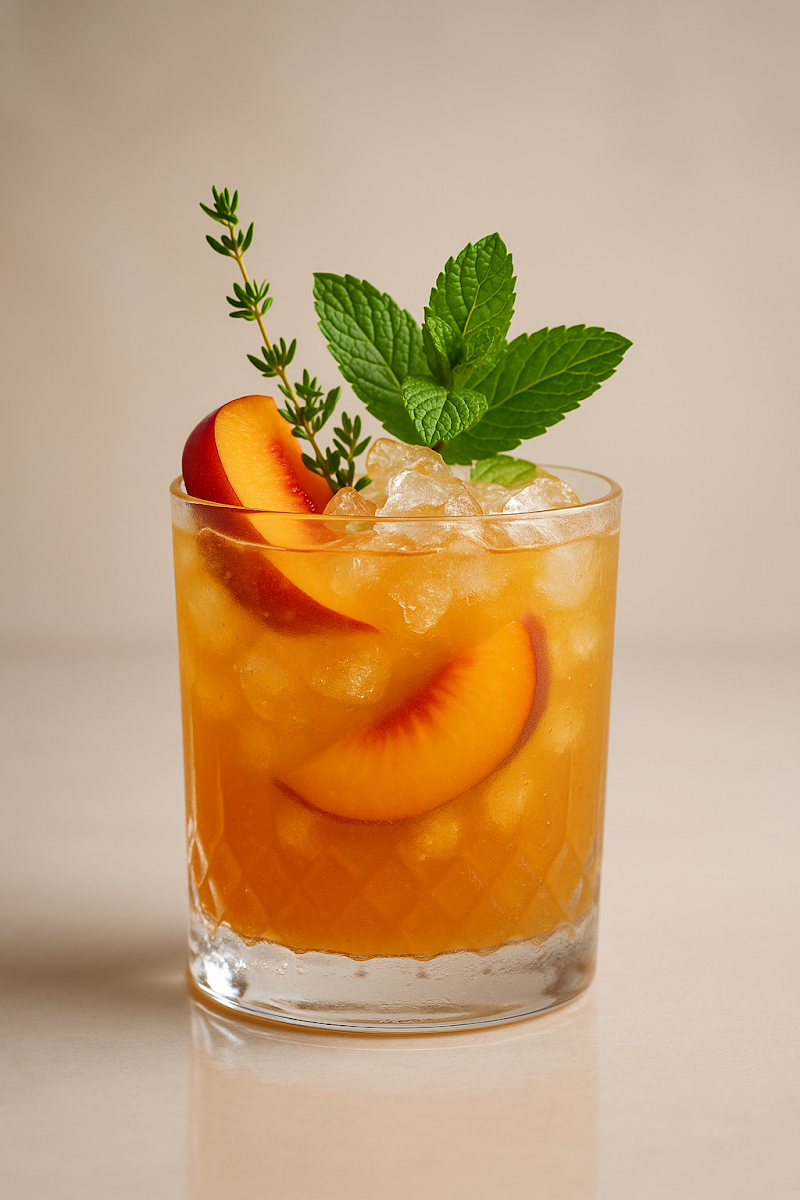 Peach & Thyme Whiskey Smash