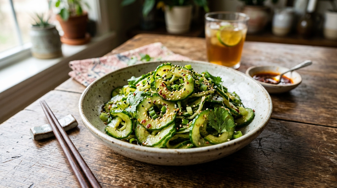 Asian Cucumber Salad Recipe – A Refreshing, Crunchy, and Flavor-Packed Side Dish