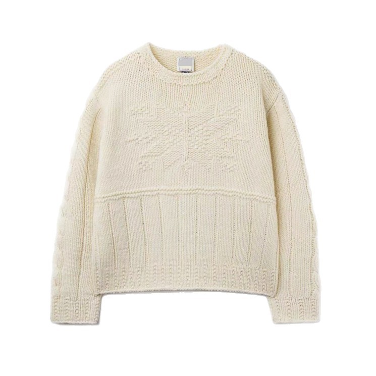 Korean Knitted Sweater with Snowflake Pattern
