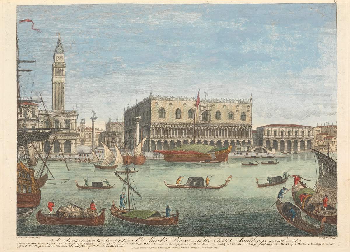 A Prospect from the Sea of little St Marks Place with the Publick Buildings on e