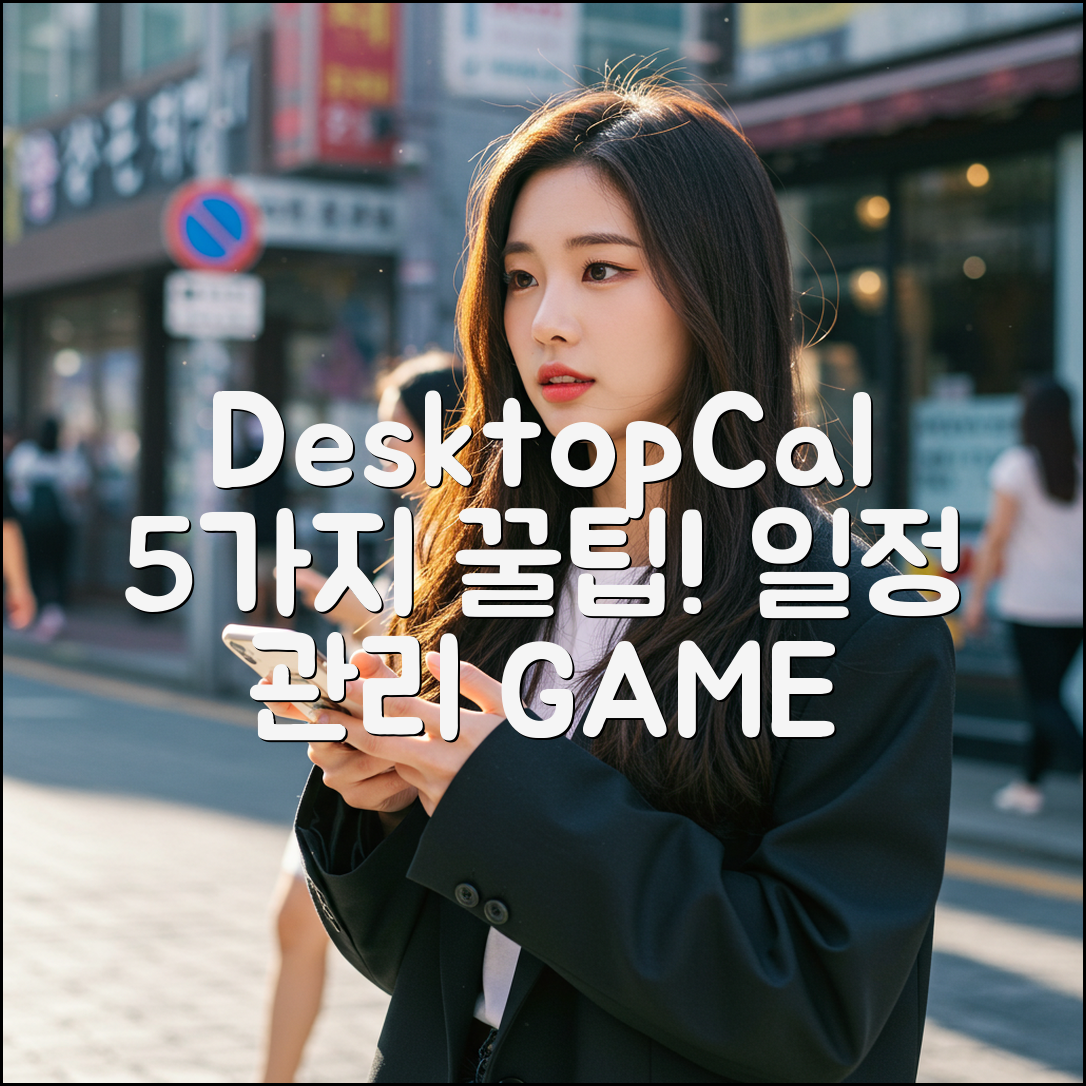 Windows DesktopCal 5가지 일정 관리 비법