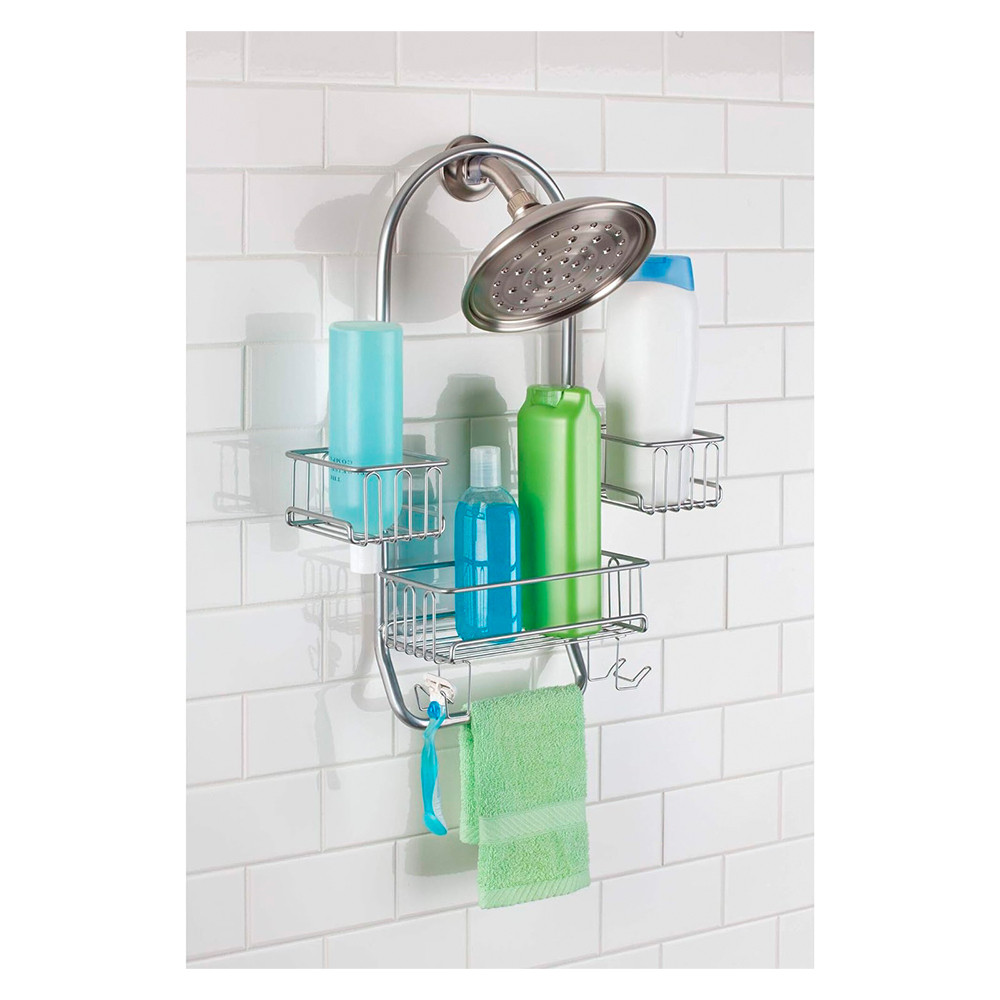 Organizador para regadera de acero iDesign® de 3 compartimientos