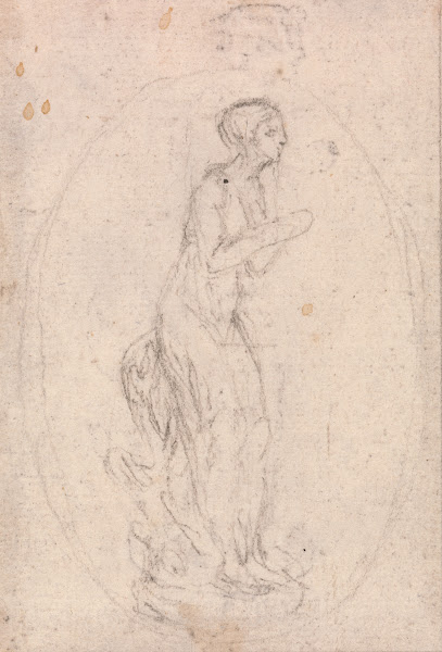 Design for a Medallion Figure of a Woman