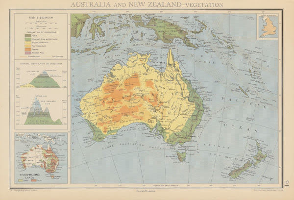 Australia and New Zealand Vegetation 1942