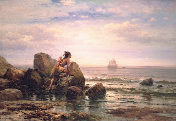 Henrik Hudson entering New York Harbor September 11 1609 1892