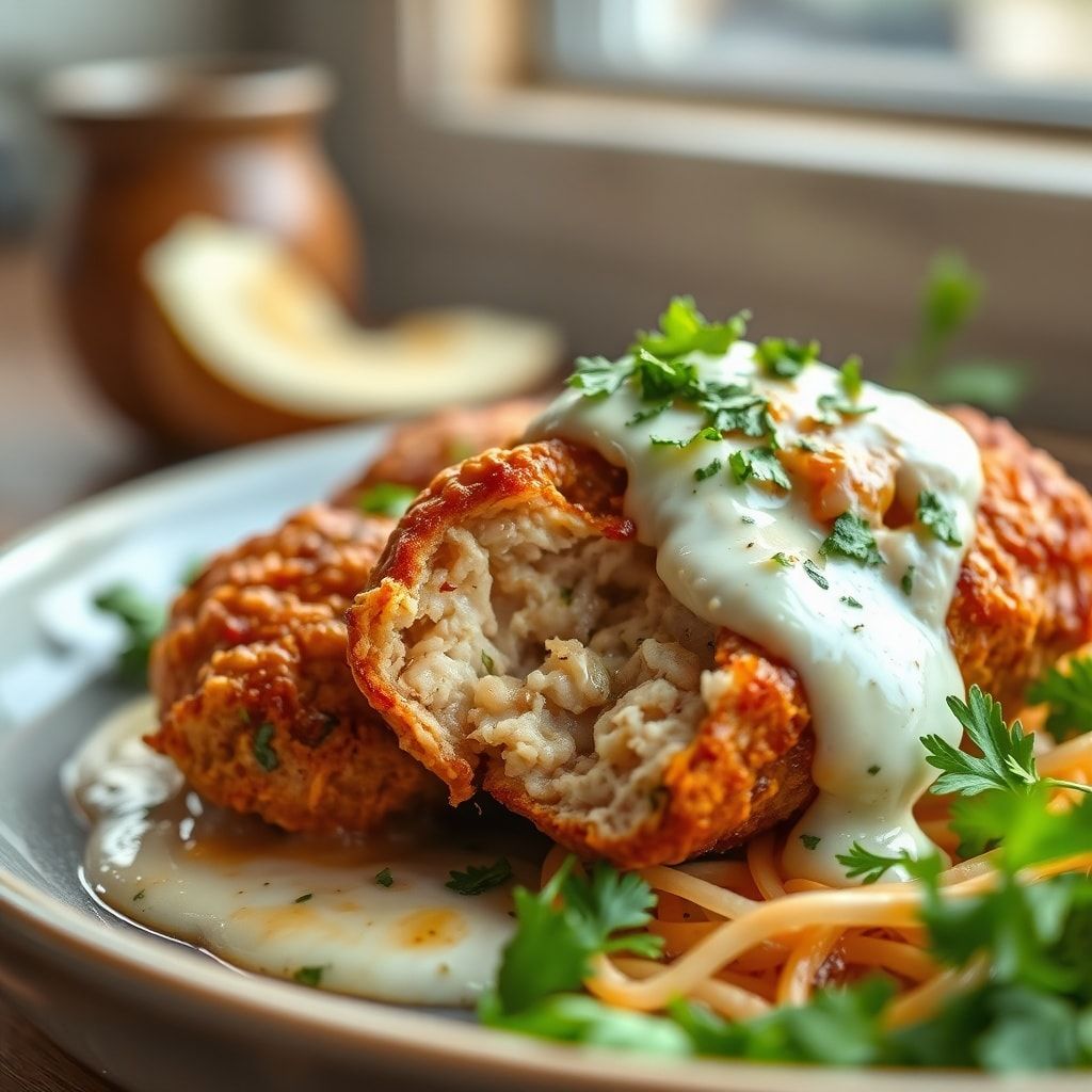 Easy Juicy Chicken Kofta with Garlic Yogurt Sauce – Quick Homemade Dinner finished