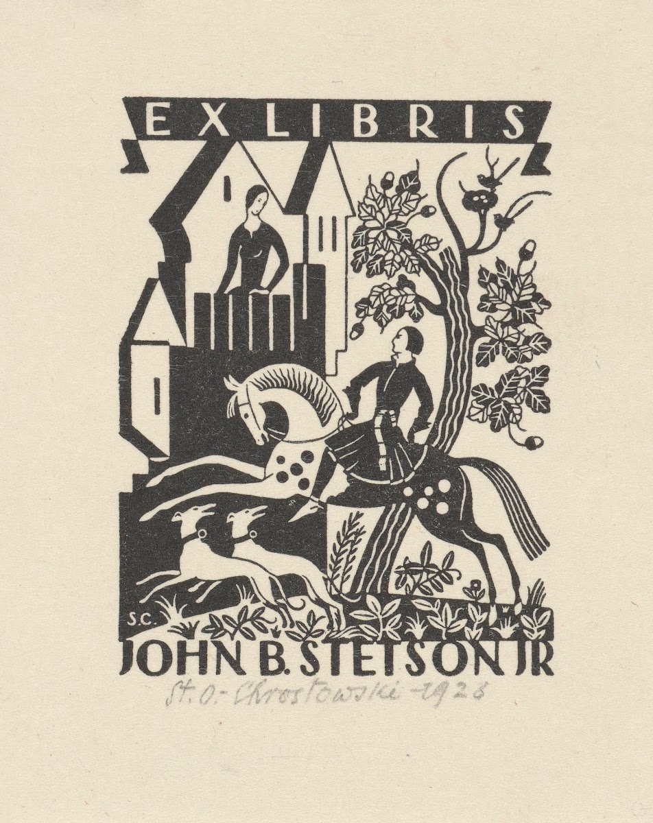 Ex libris John B Stetson jr 1929