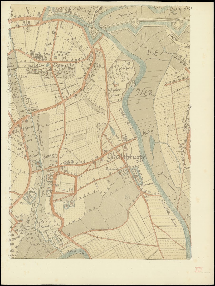 Maps of Ghent drawn in 1619 by surveyor Jacq Horenbault Pl05 1900