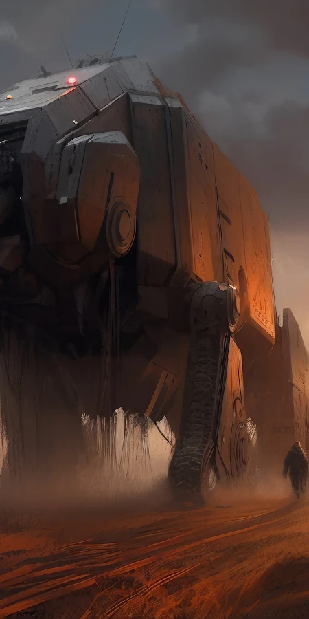 Ai Art, Illustration, Science Fiction, Landscape, Desert 4K Phone Wallpaper