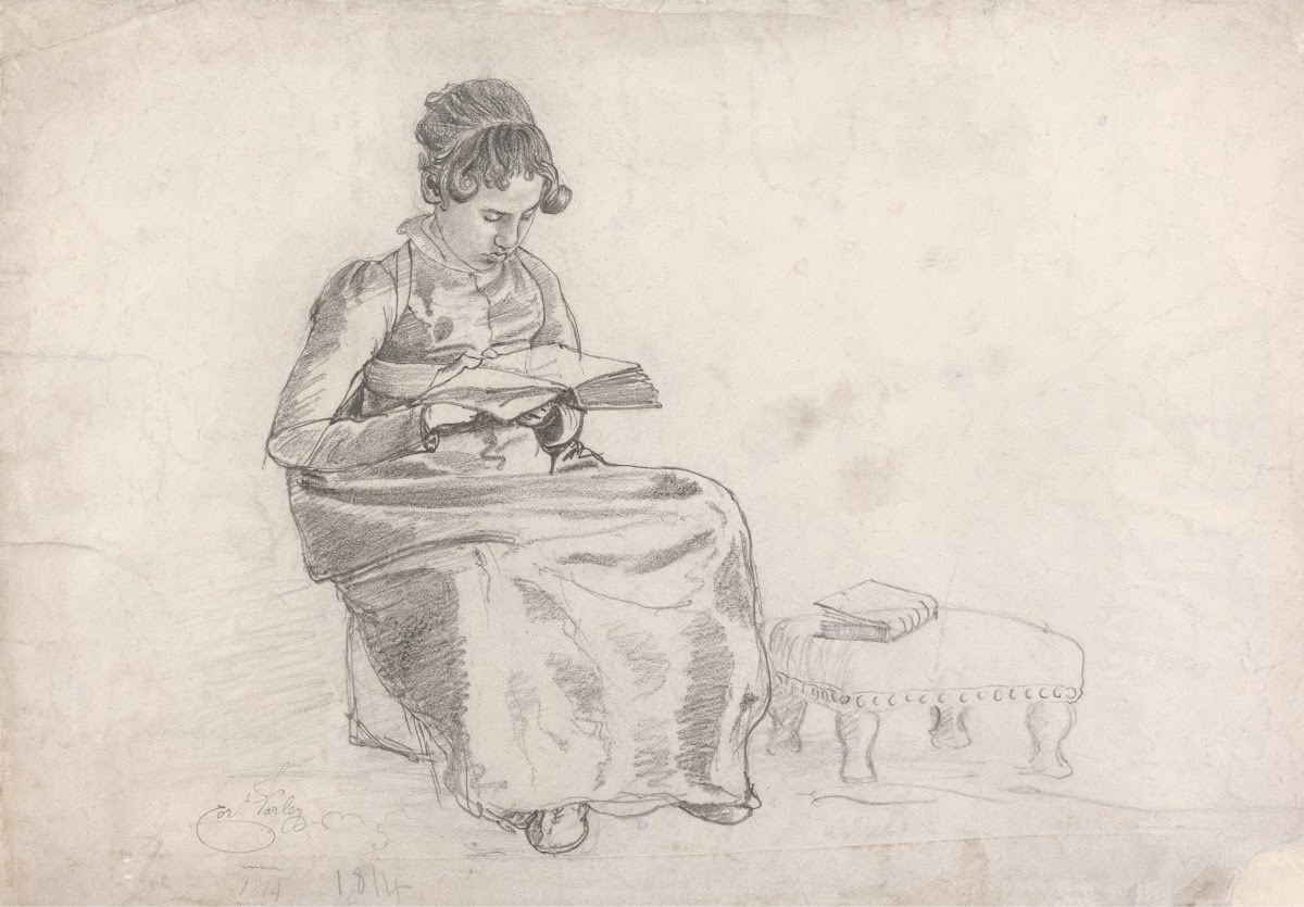 Girl Reading a Book 1814