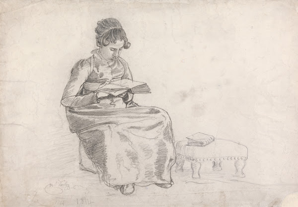 Girl Reading a Book 1814