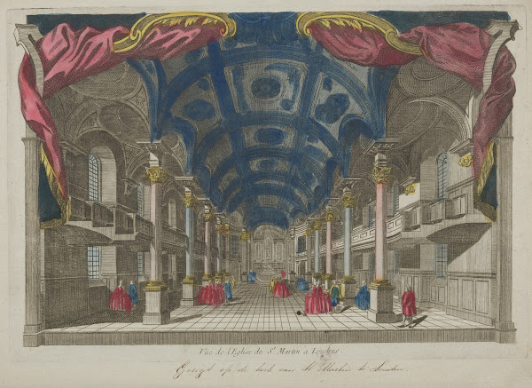 View of the Church of St Martin in London 1750