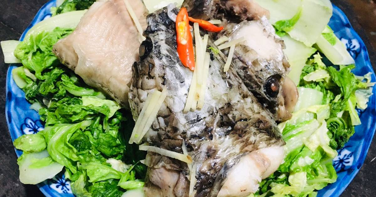 Cá lóc hấp cải thảo