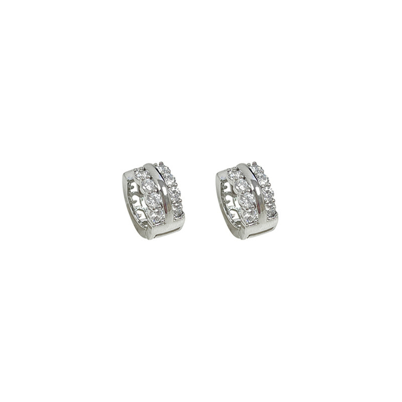 Earrings made of 925 silver with geometric design
