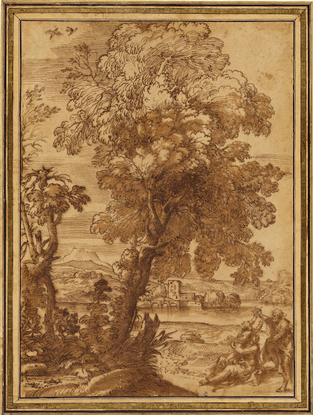 Landscape with the Holy Family Rest on the Flight into Egypt 1650