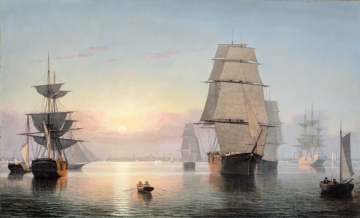 Boston Harbor Sunset 1850 1855