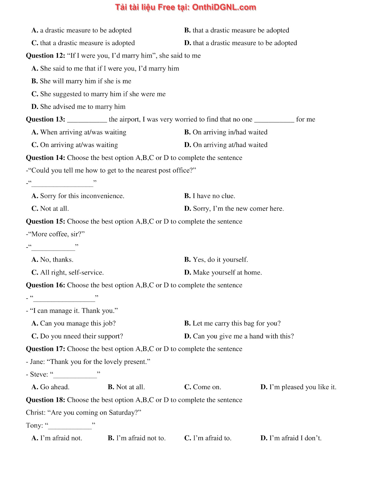 660 bài tập môn Tiếng Anh - Ôn thi ĐGNL ĐHBK Hà Nội Phần 9