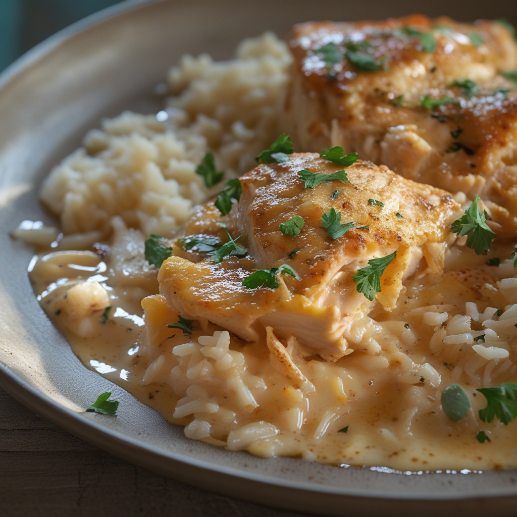 High Protein Creamy Cajun Chicken with Garlic Rice – Easy, Flavor-Packed Comfort Dinner