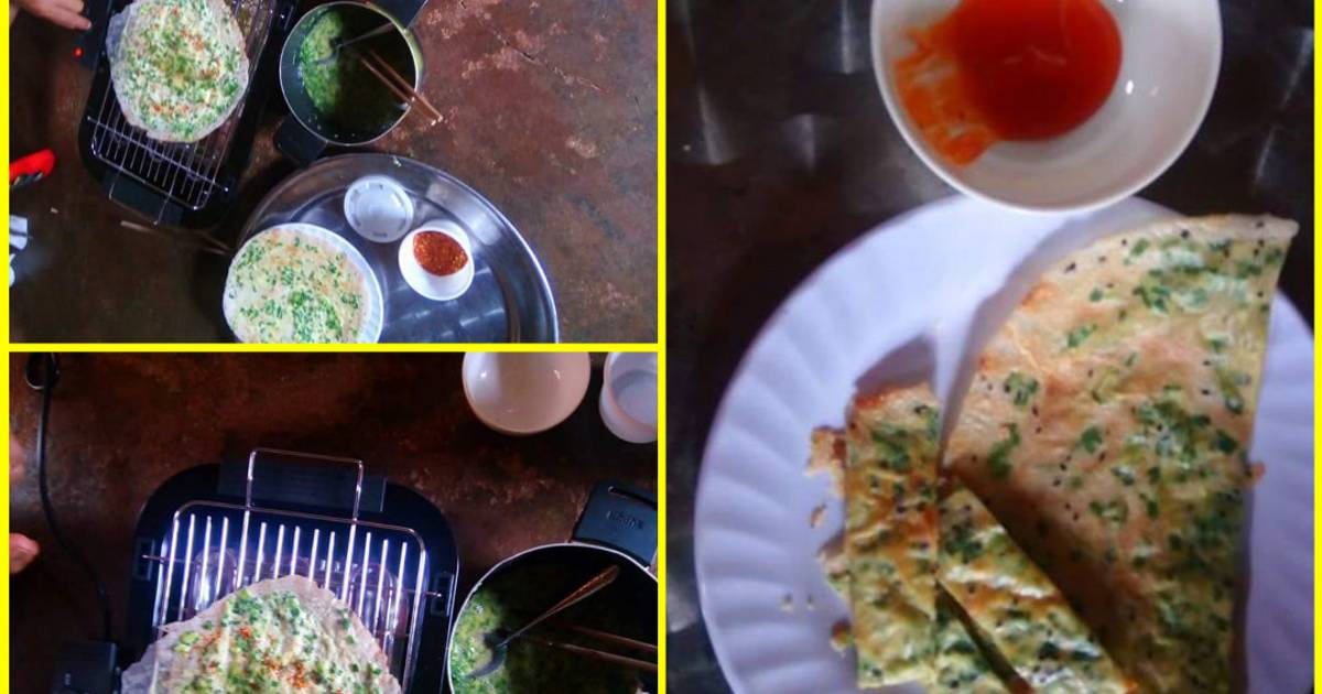 Món bánh tráng trứng hành