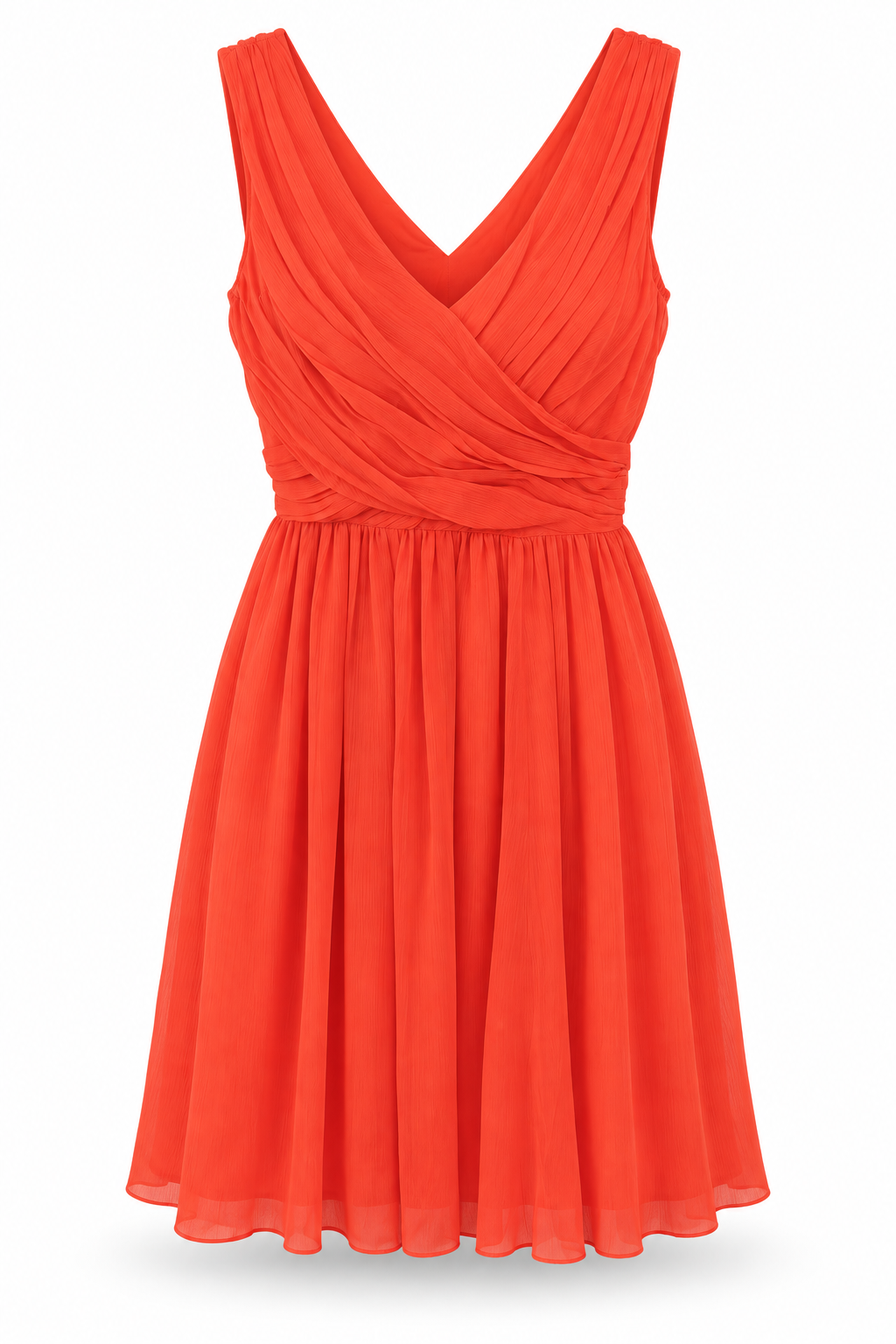Rochii - Rochie H&M corai-portocalie cu drapaj petrecut - S/EUR 36