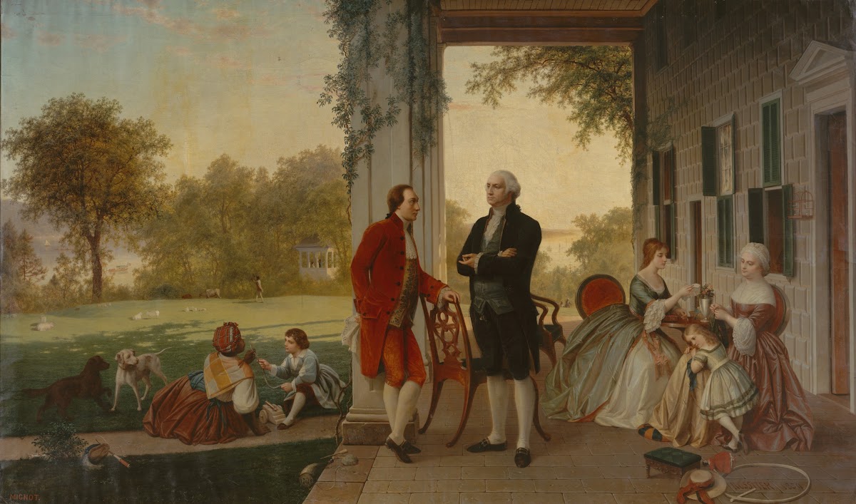 Washington and Lafayette at Mount Vernon 1784 The Home of Washington after the W