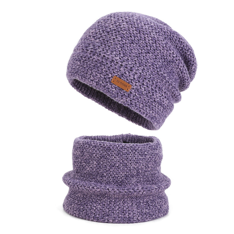 Women’s Winter Set: Knitted Hat and Scarf with Lining