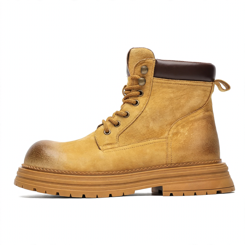 Lined Men's Work Boots, Vintage Style