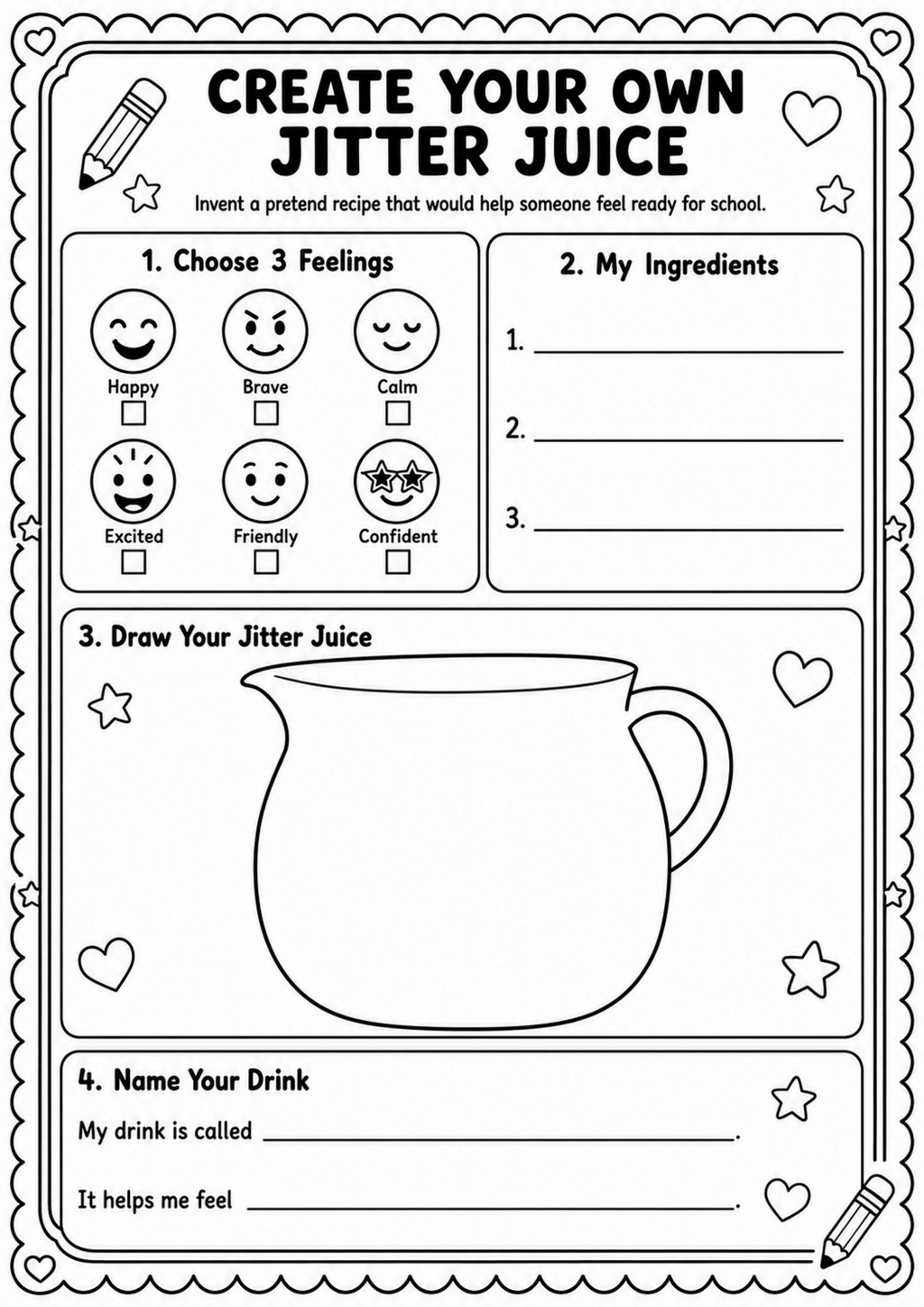 Create Your Own Jitter Juice Activity