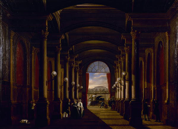 Vue intérieure de lancienne gare Saint Lazare 1845