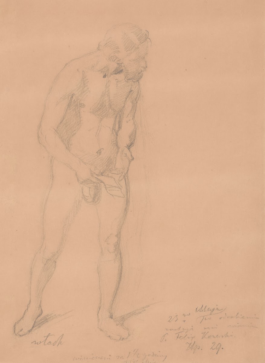 Nude Study for a Figure of an Italian in the Painting The Upbringing of Sigismun