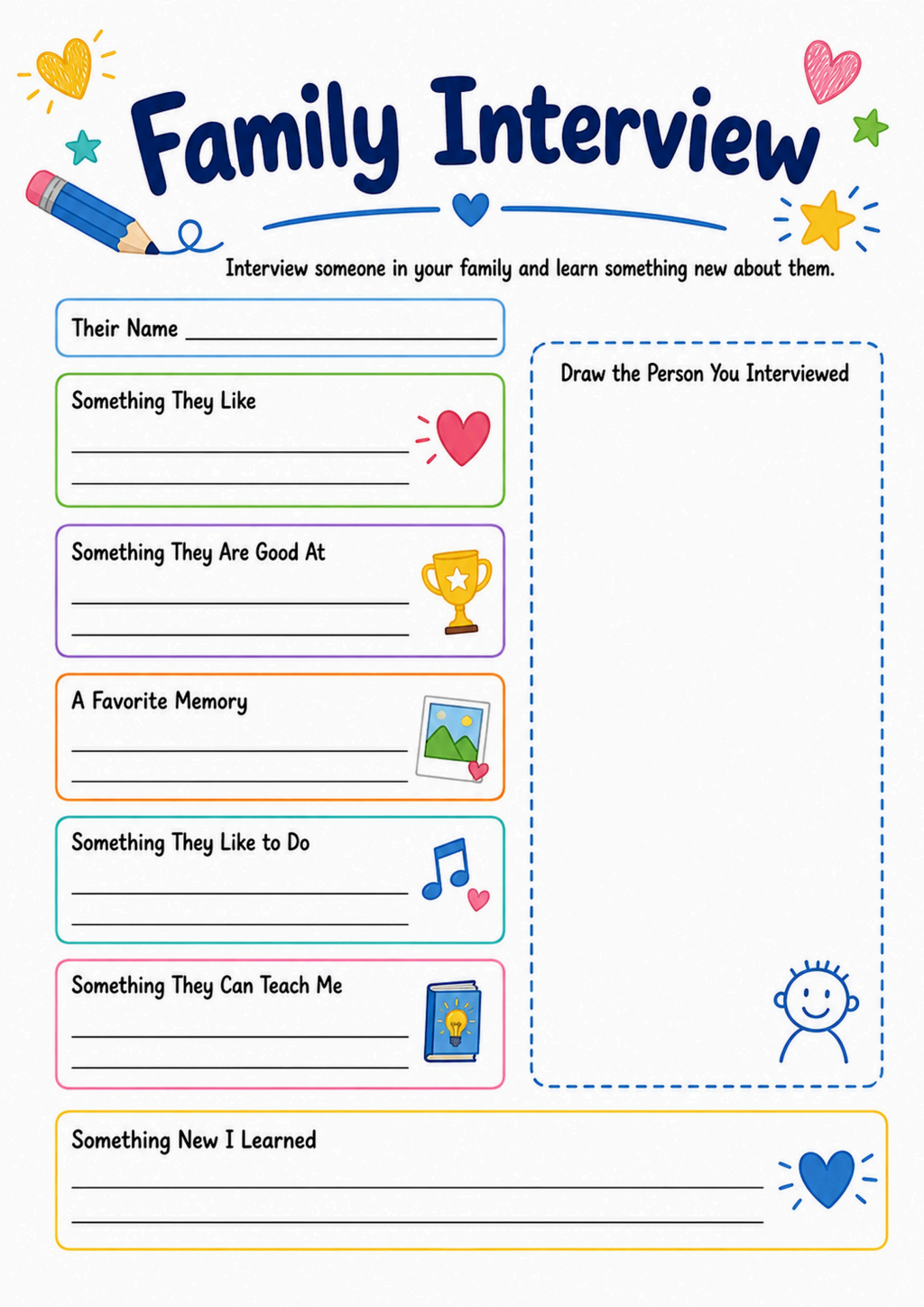 Family Interview Worksheet