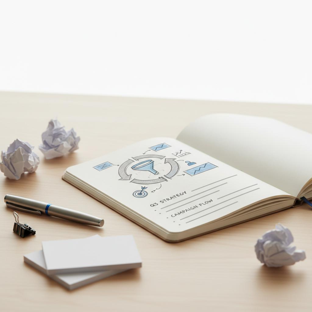 Close-up mailbox with stamped postcard and blurred business registration document on desk, visual metaphor to claim ownership of a Google Business Profile