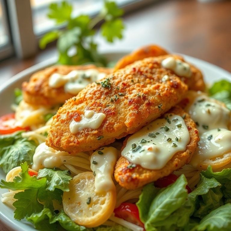 Extra Crispy Chicken Caesar Salad Recipe for Dinner: Quick & Homemade Meal