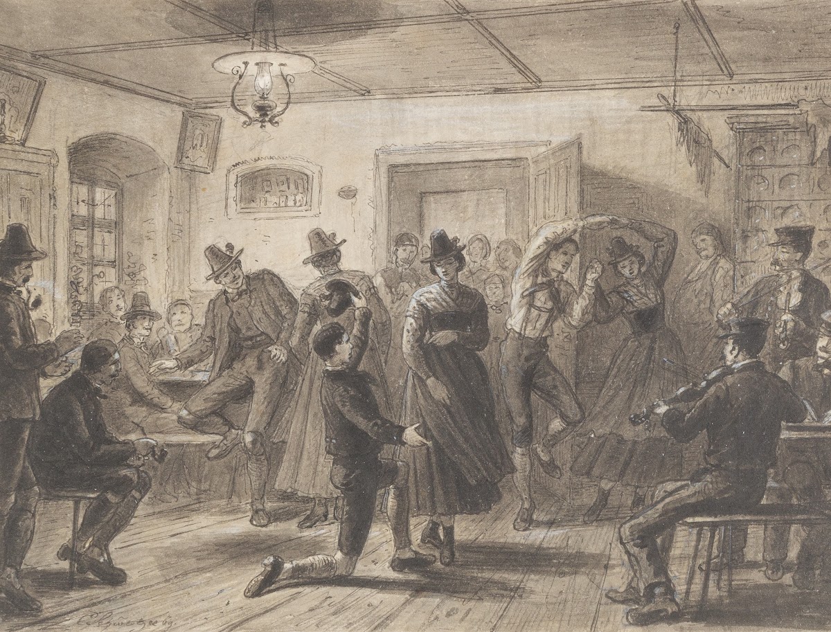 Barn Dance In Upper Bavaria 1869