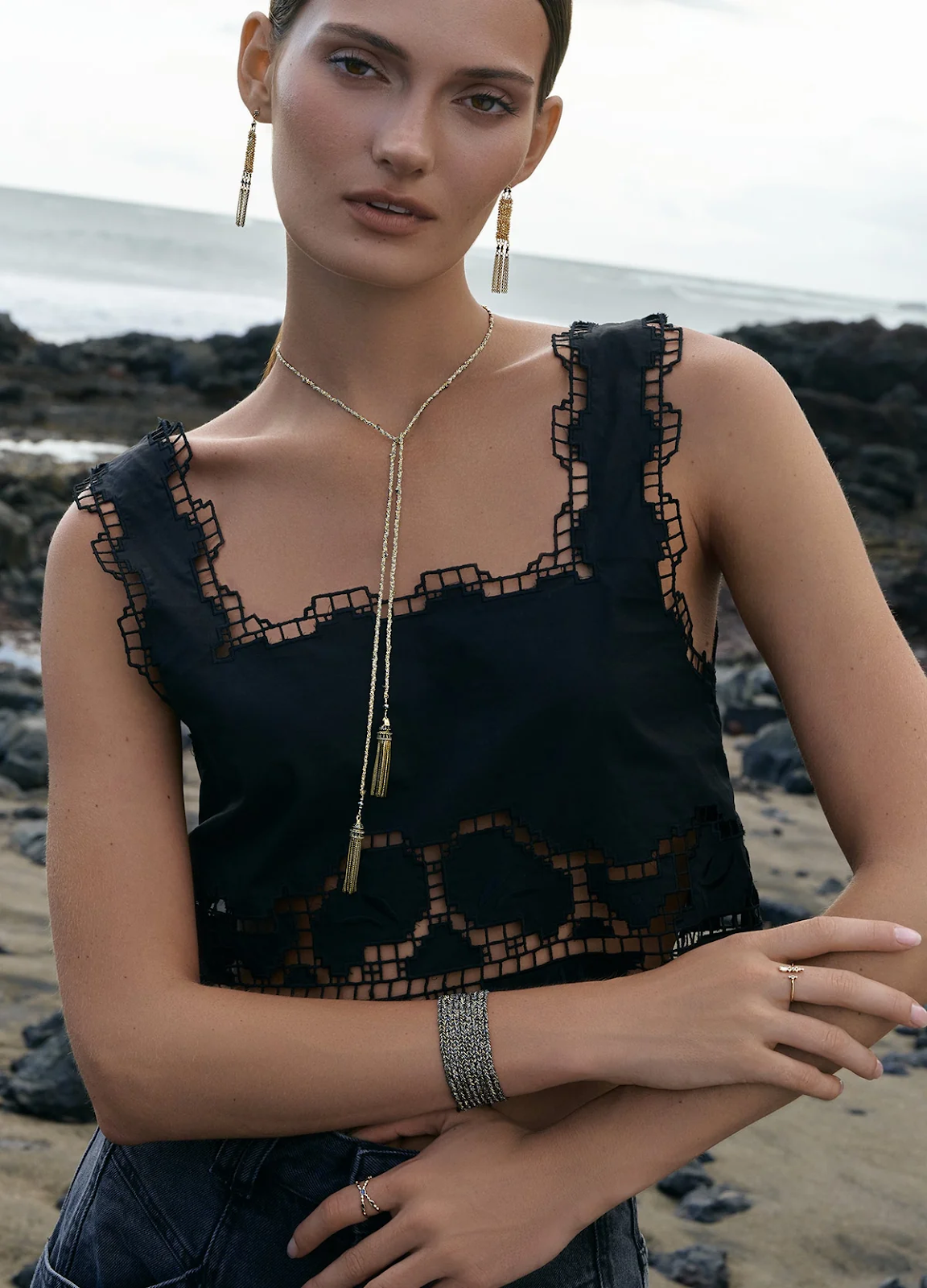 Лариат с кисточками GOLD