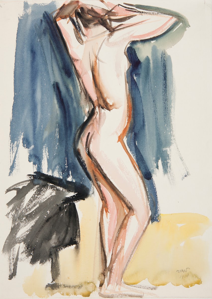 Nude in the artists study 1918