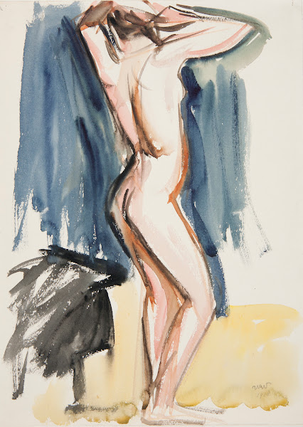 Nude in the artists study 1918