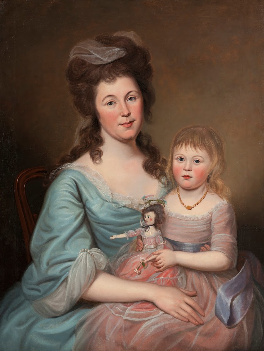 Peggy Sanderson Hughes and her Daughter ca 1788 1789