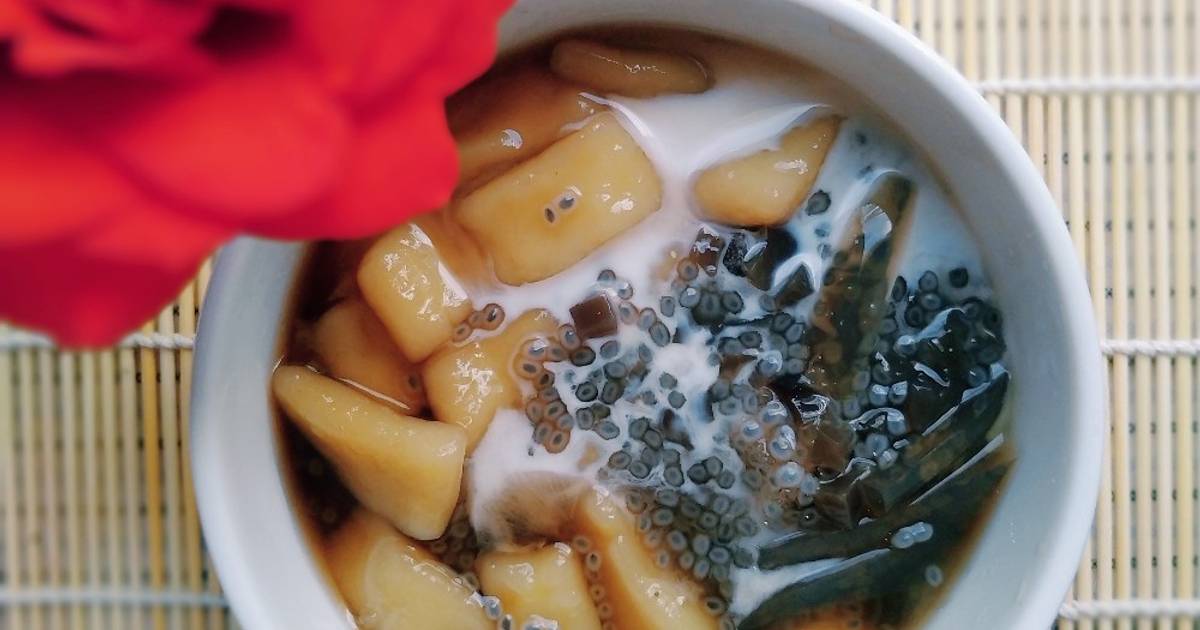 Chè khoai lang dẻo hột é