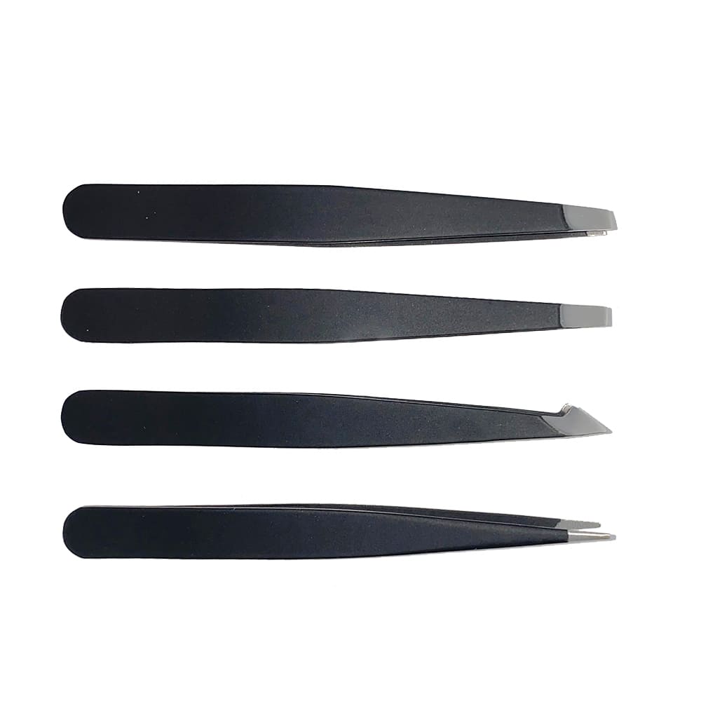 Set de pinzas de acero inoxidable Diamond Cosmetics™, 4 piezas