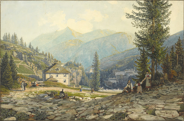 View of the Residence of Archduke Johann in Gastein Hot Springs about 18291832