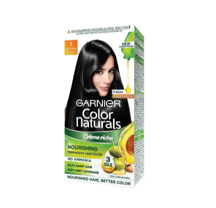 Garnier Color Naturals Creme Hair Color - Shade 1 Natural Black (70ml + 60g)