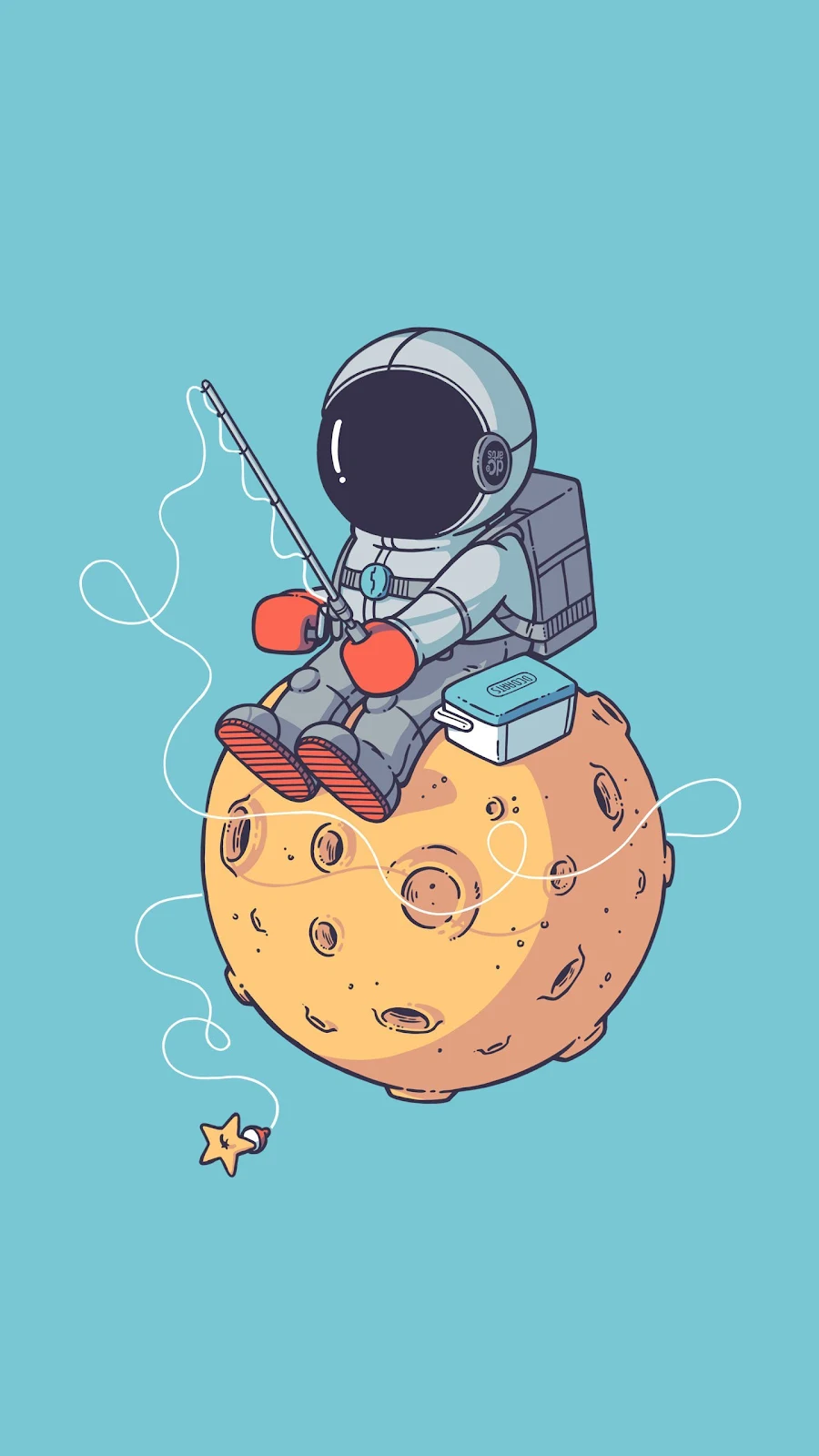 A Cool Astronaut, Drawing, Space, Outer Space, Cartoon 2K iPhone Wallpaper for Free Download in High Quality [1440x2560]
