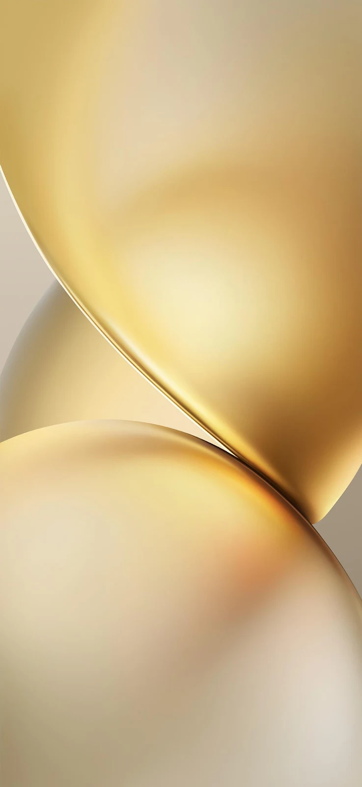 Abstract Golden Metallic Curves - Abstract 3D Render Full HD iPhone Wallpaper (1216x2640)