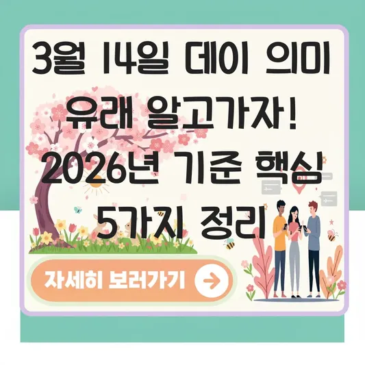 3월 14일 데이 의미 유래 알고가자