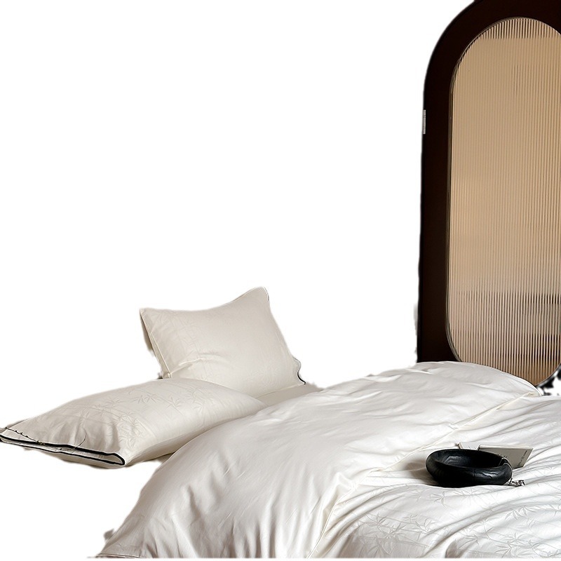 Washed Cotton Bedding Set, 4-piece, Jacquard