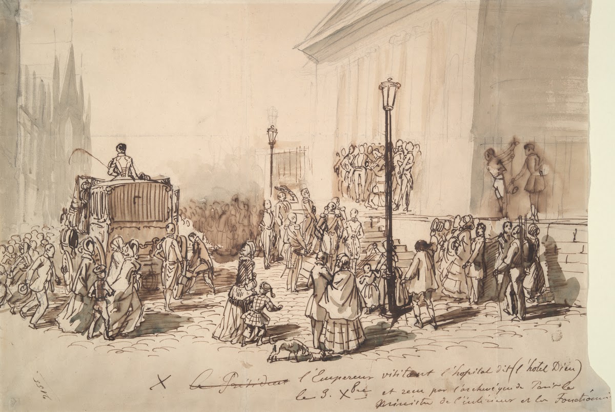 Reception of Emperor Napoleon III at the Hospital HotelDieu 1852